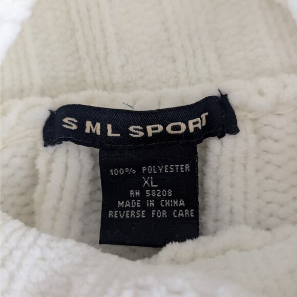 Vintage Ivory Cable Knit Turtleneck Sweater – Thick, Soft & Cozy (XL) - Picture 3 of 3